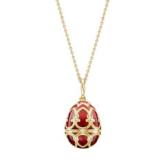 Fabergé Chinese New Year Heritage Snake Yellow Gold Red Enamel Locket