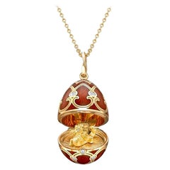 Fabergé Chinese New Year Heritage Dragon Yellow Gold Red Enamel Locket