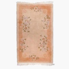 Chinese Nichols Oriental Wool Throw Rug 20th Century