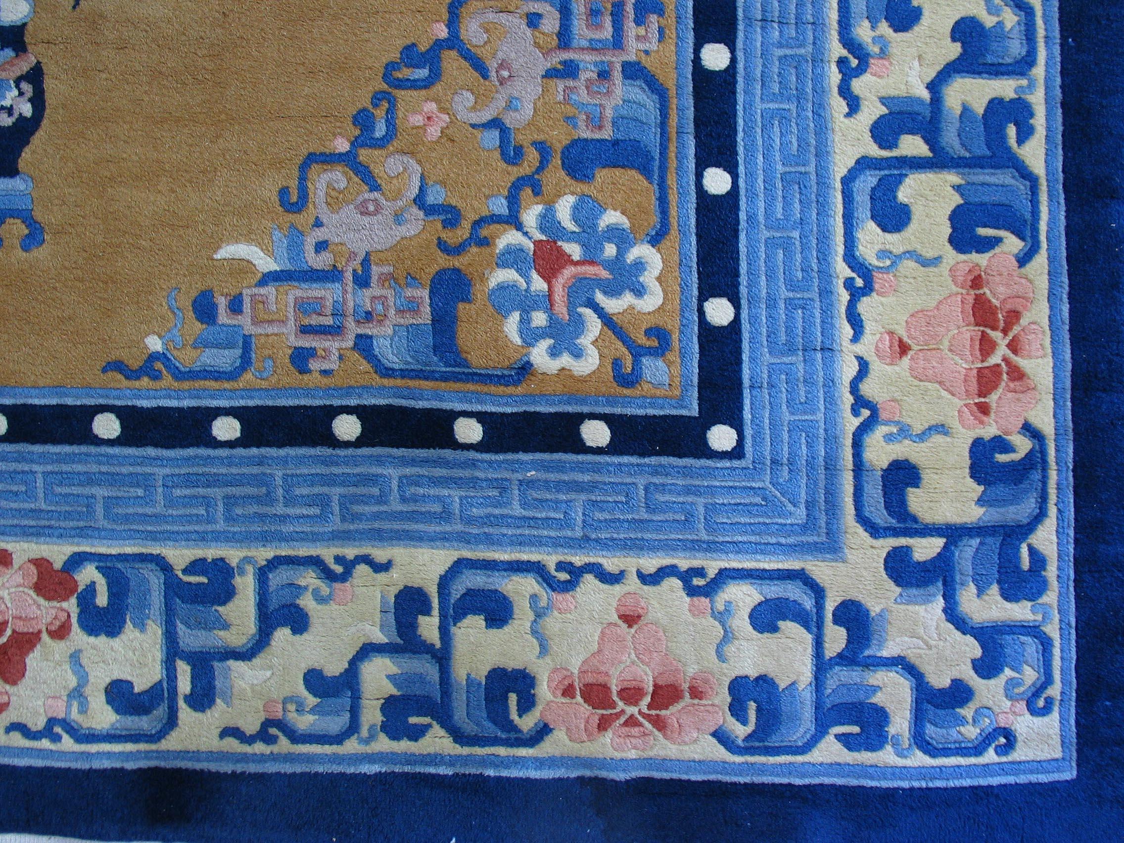 Chinese Export Chinese Ninghsia Style “Hundred Antiques” Carpet, circa 1960 For Sale