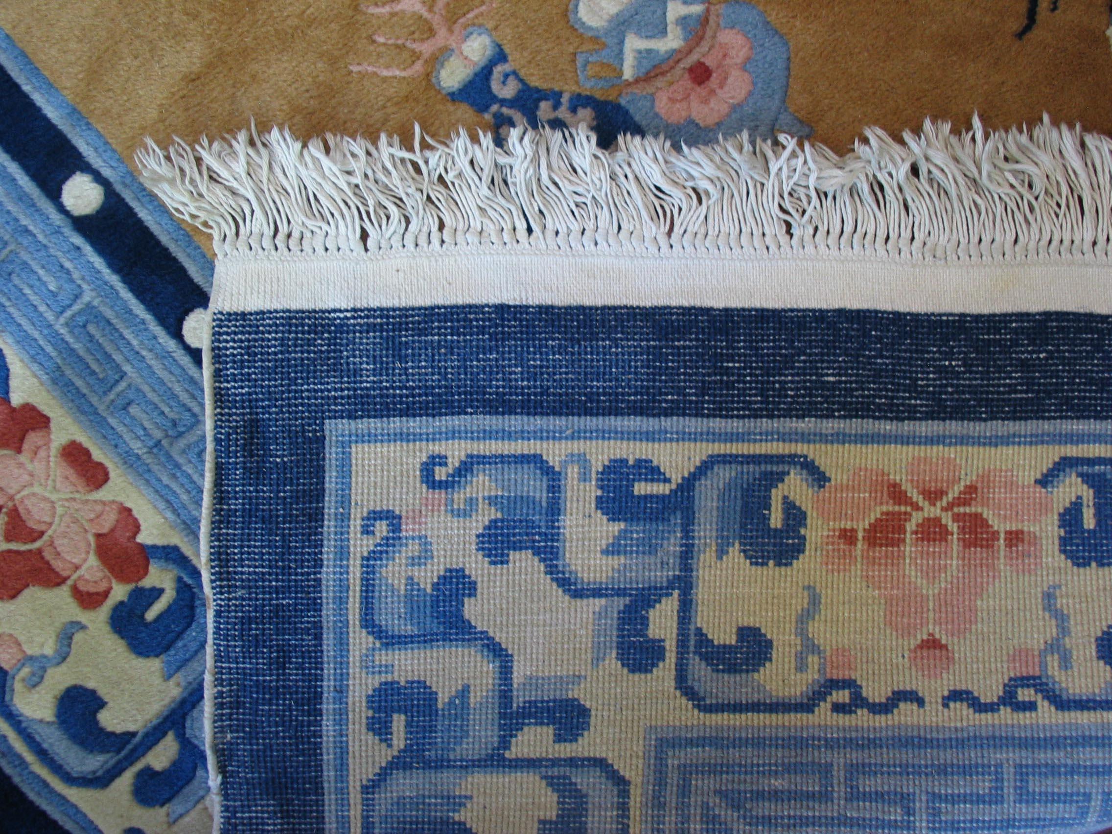 Woven Chinese Ninghsia Style “Hundred Antiques” Carpet, circa 1960 For Sale