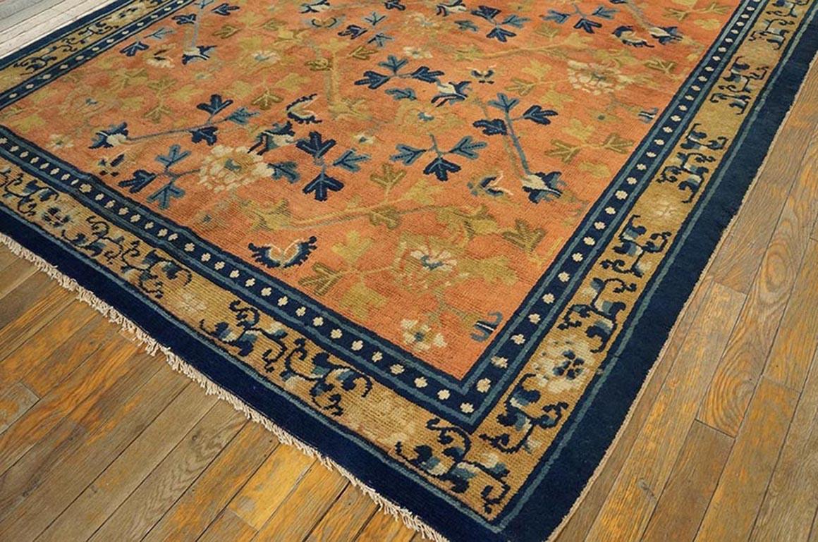 Chinese Early 19th Century W. Ningxia Carpet ( 5'8'' x 6'10'' - 173 x 208 ) For Sale