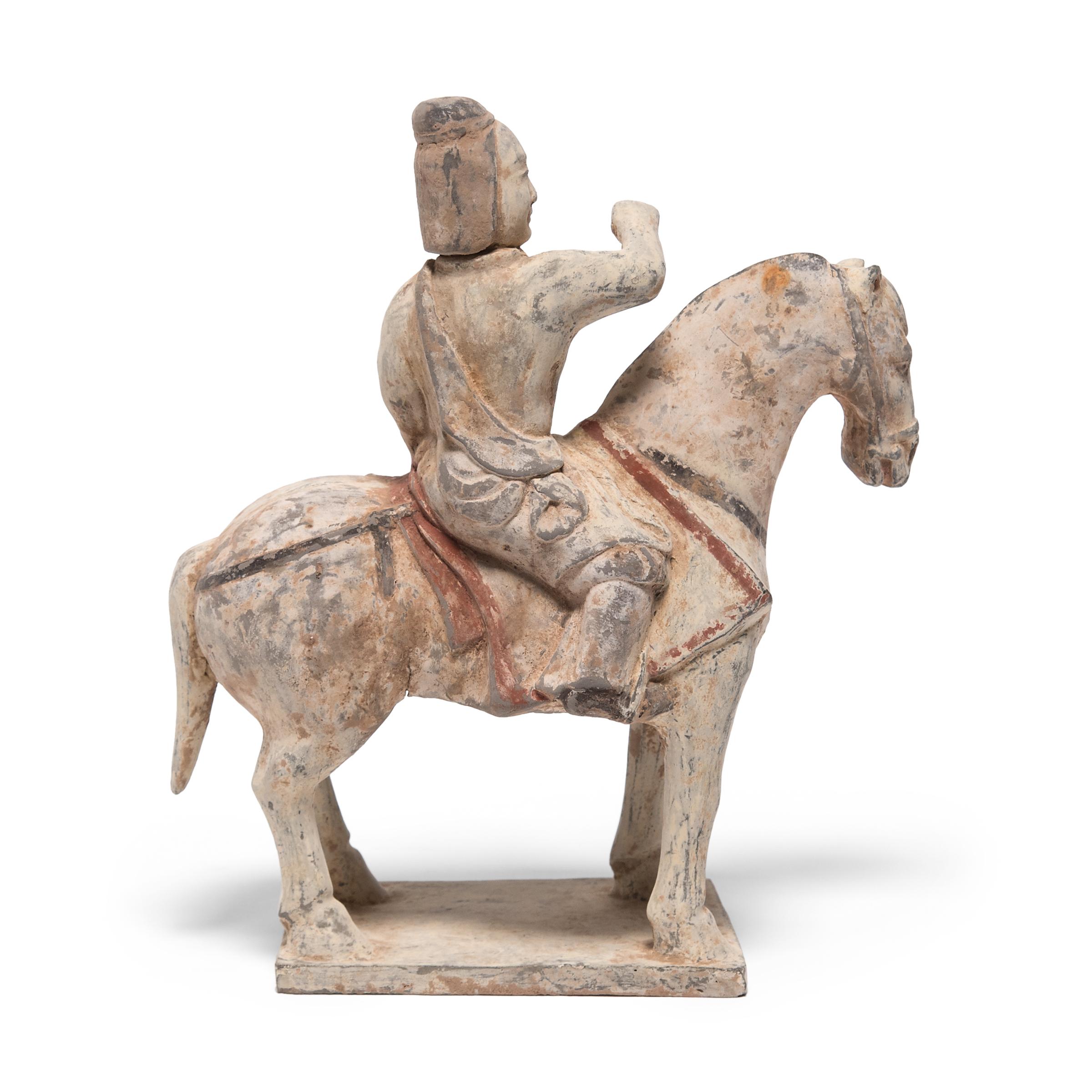 18th Century and Earlier Chinese Northern Qi Equestrian Figure