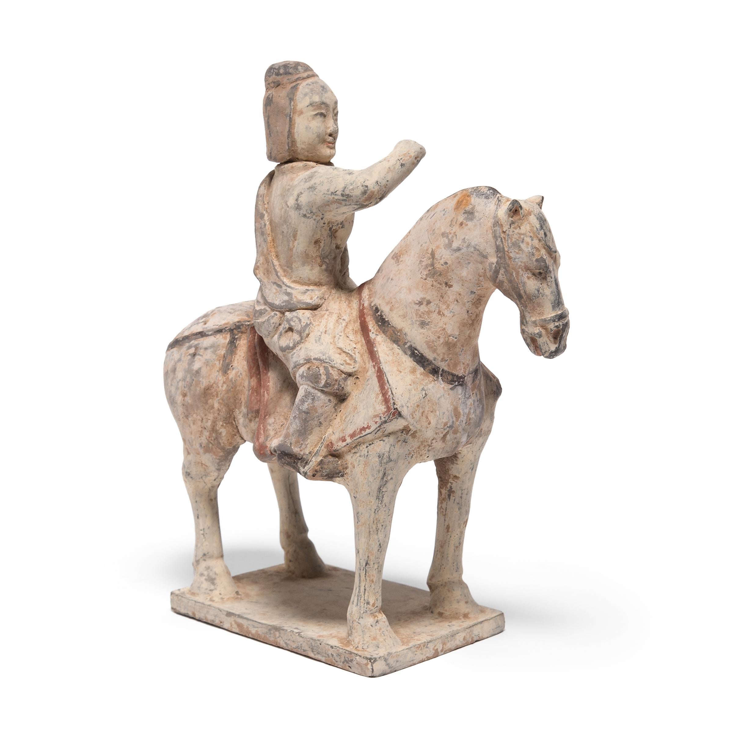 Ceramic Chinese Northern Qi Equestrian Figure