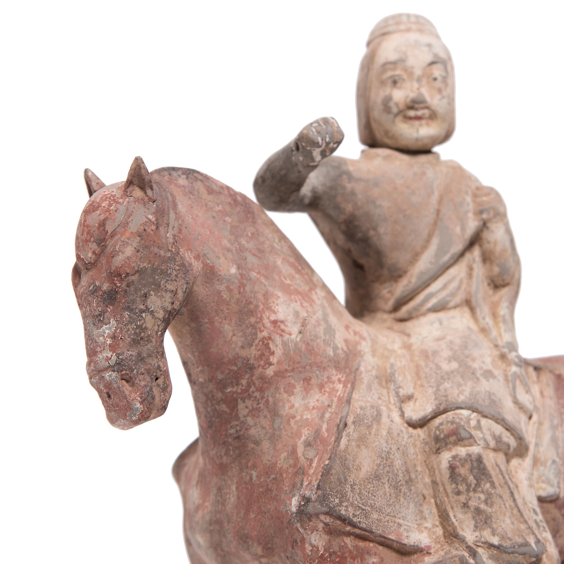 Chinese Northern Qi Equestrian Figure For Sale 2