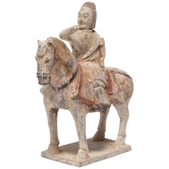 Antique Chinese Northern Qi Equestrian Figure