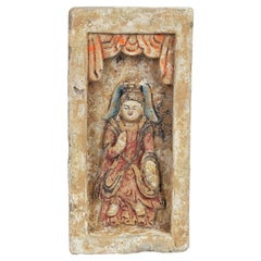 Chinese Northern Wei Dynasty Ceramic Brick Carved with Guanyin