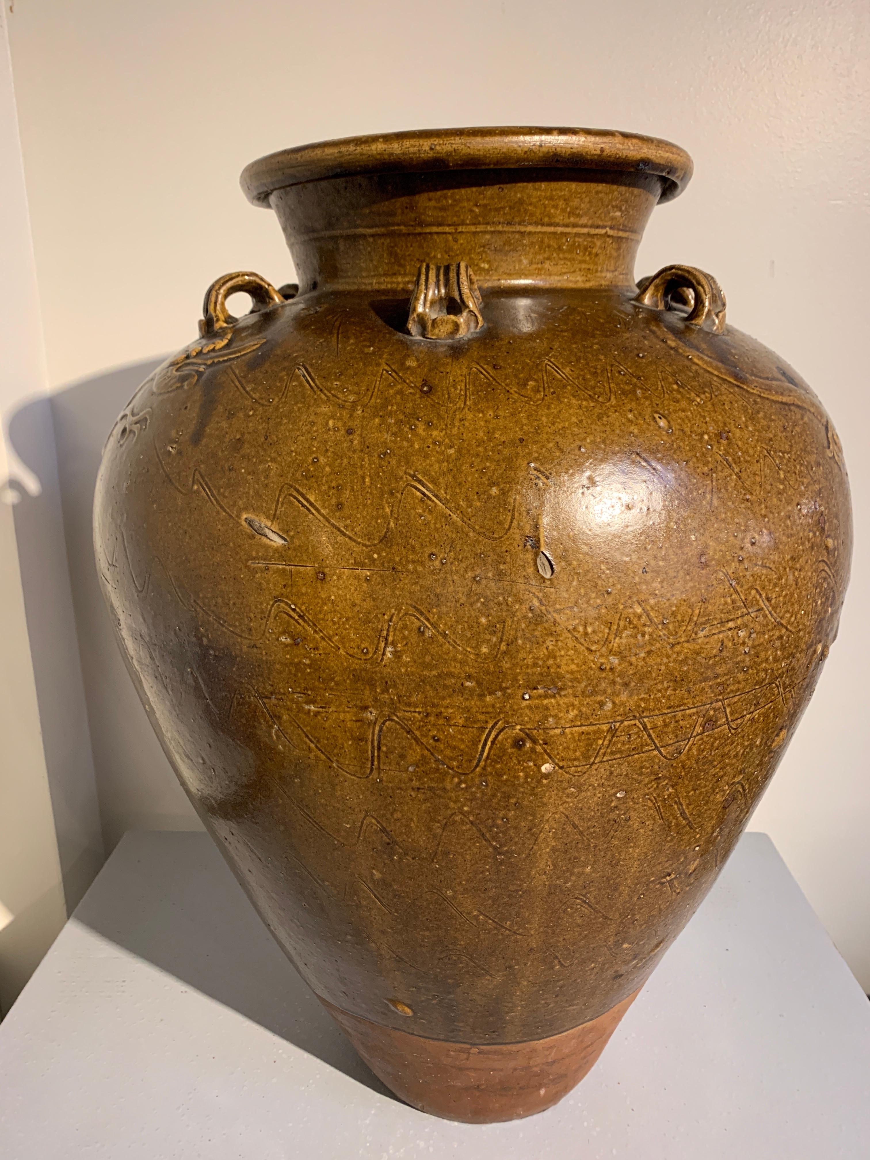 glazed burial jar