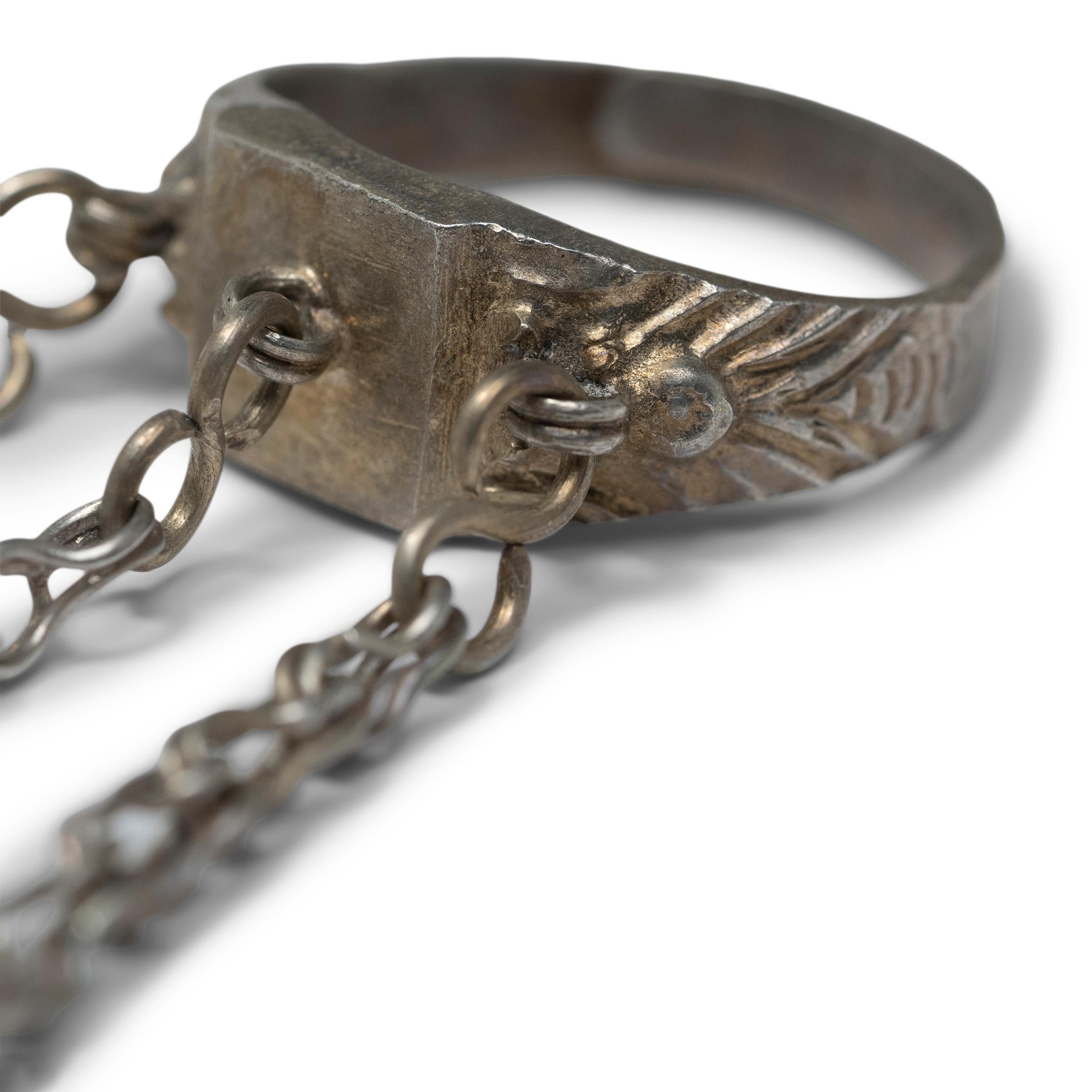 Qing Chinese Offering Fruit Charm Ring, circa 1900 For Sale