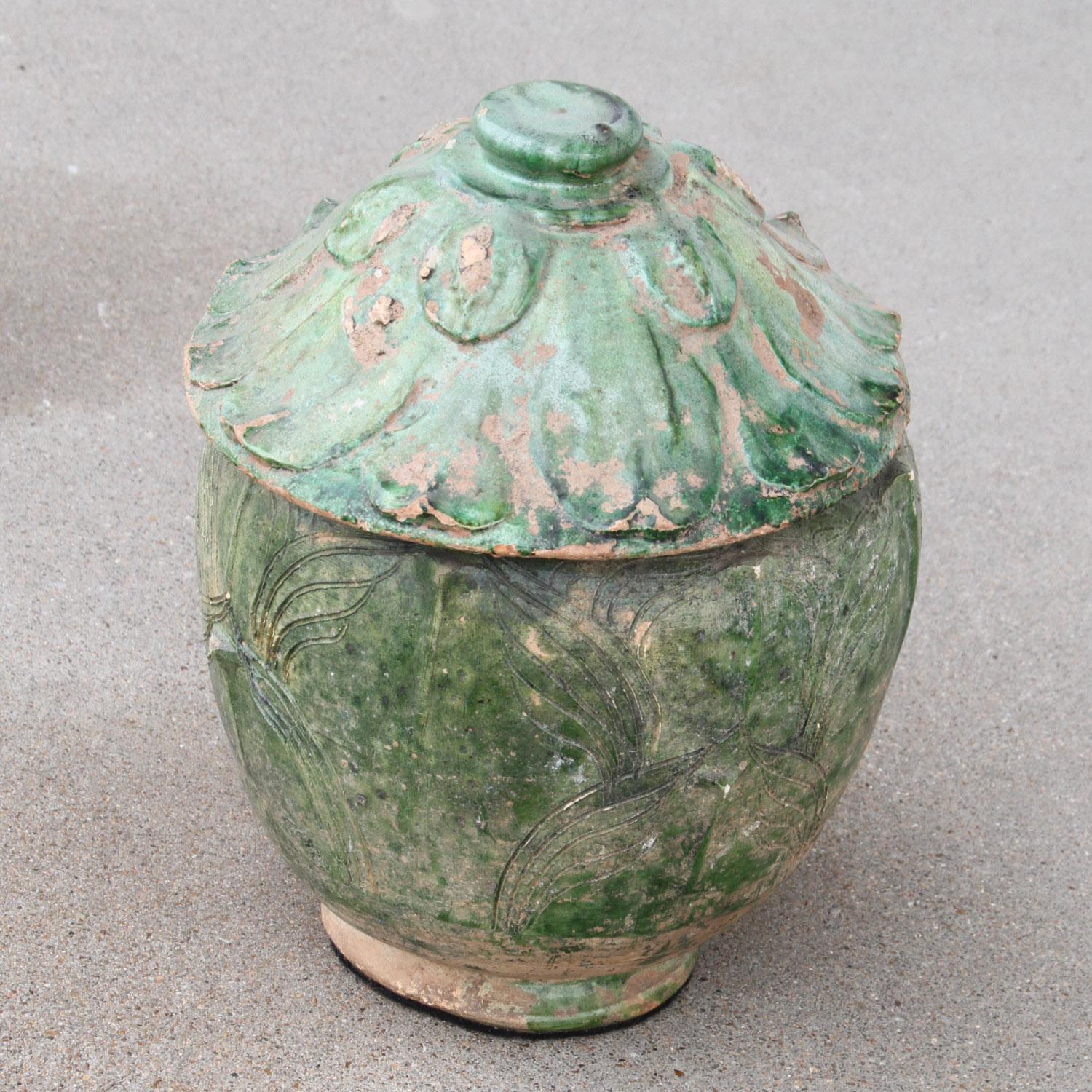 Clay Chinese Offering Pot from the Yuan Dynasty For Sale