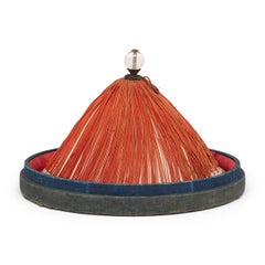 Chinese Official's Summer Hat and Hat Box, c. 1900