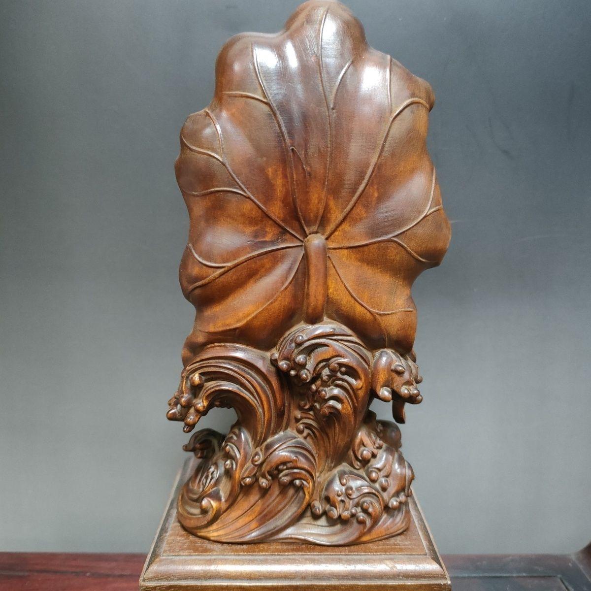 Chinese Old Wood Sitting on Lotus Buddha Statue For Sale 2