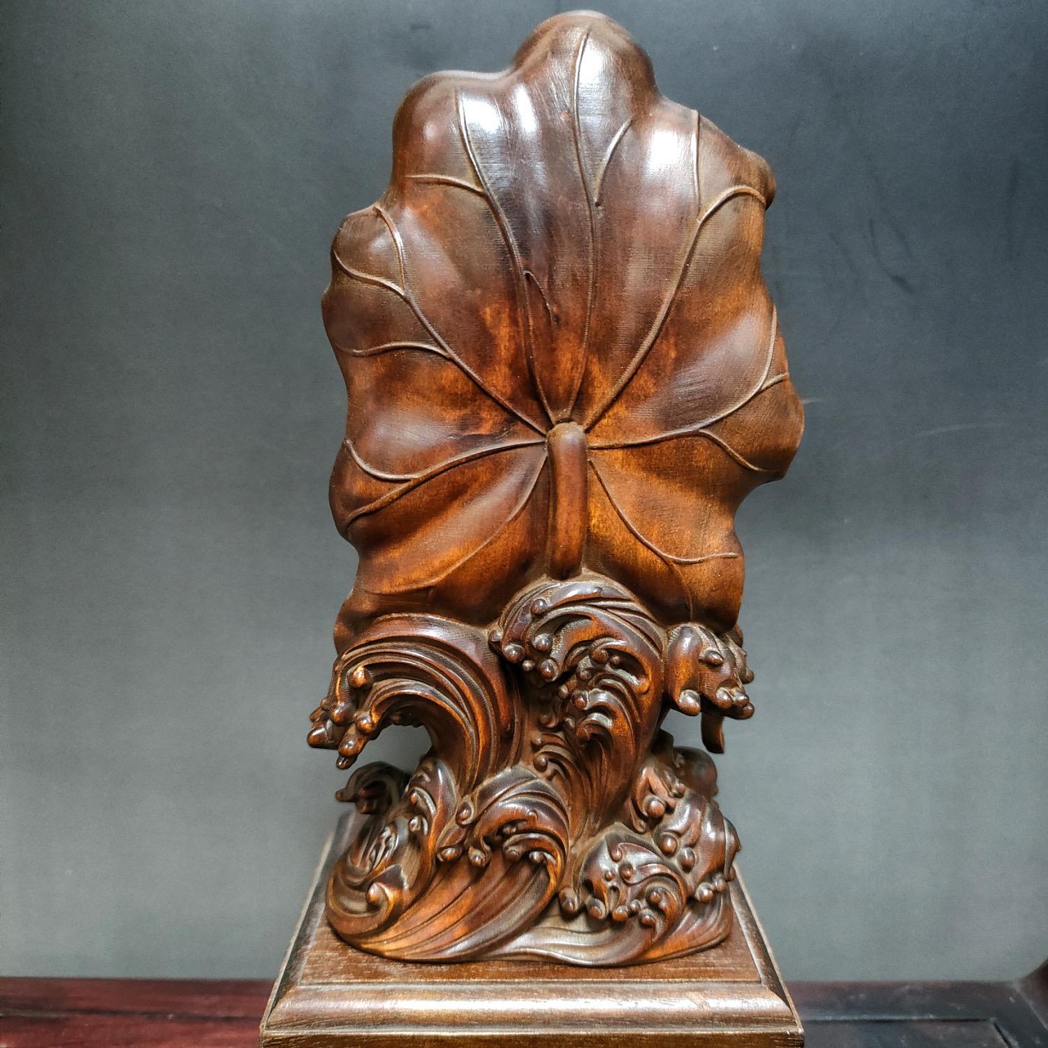 Statue de Bouddha du Lotus assis sur bois ancien chinois en vente 2