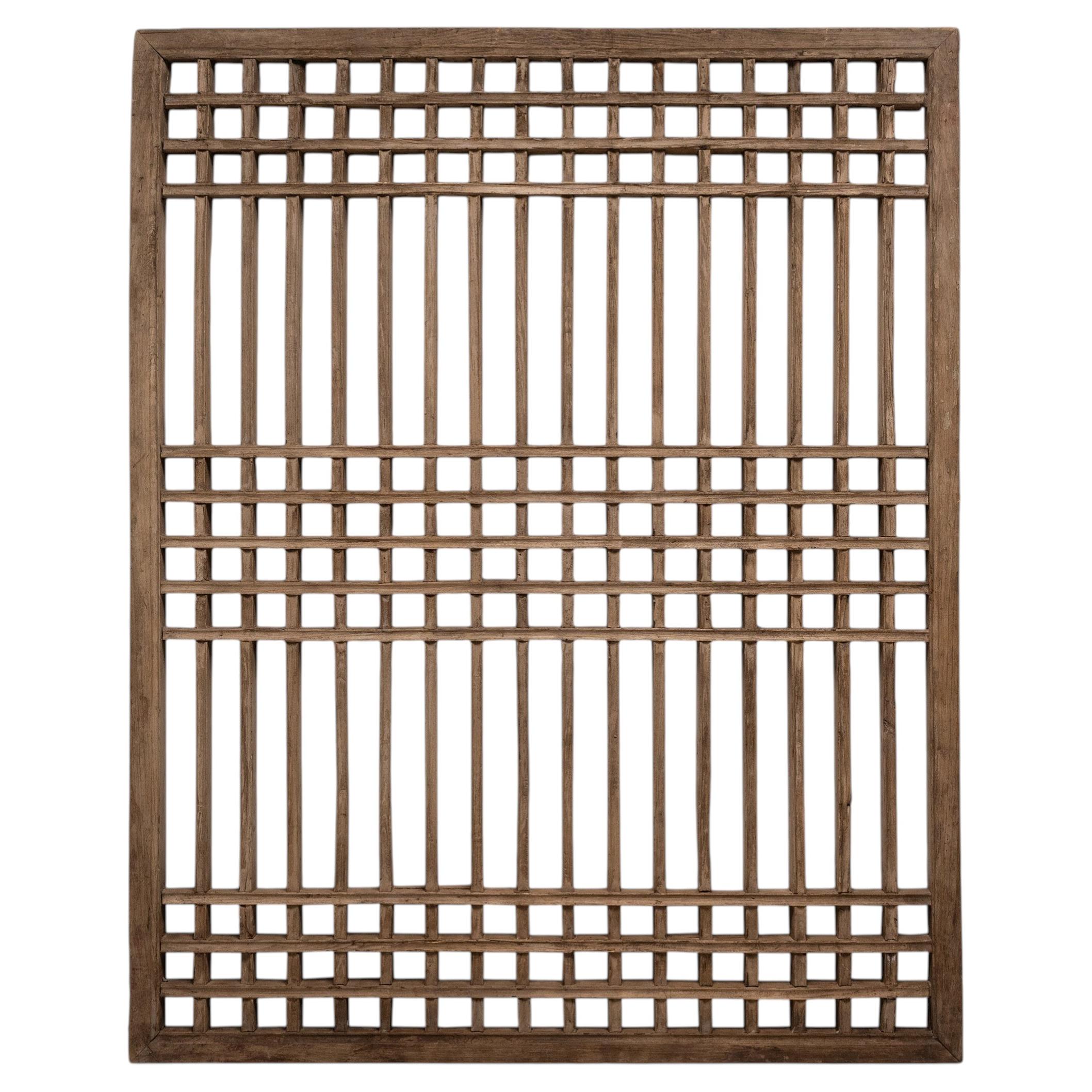 Chinese Open Lattice Window Panel, c. 1850 For Sale