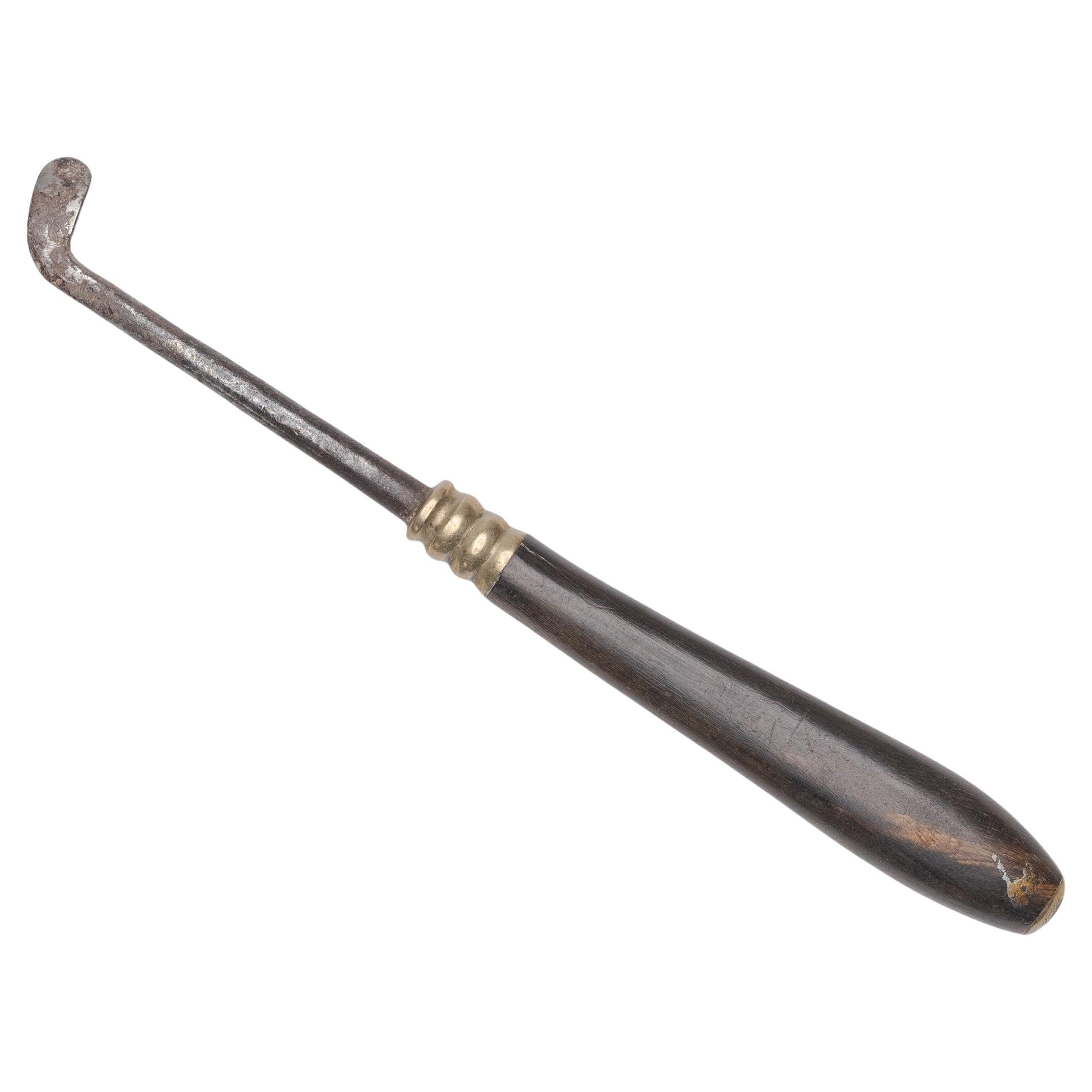 Chinese Opium Scraper with Hardwood Handle, c. 1850