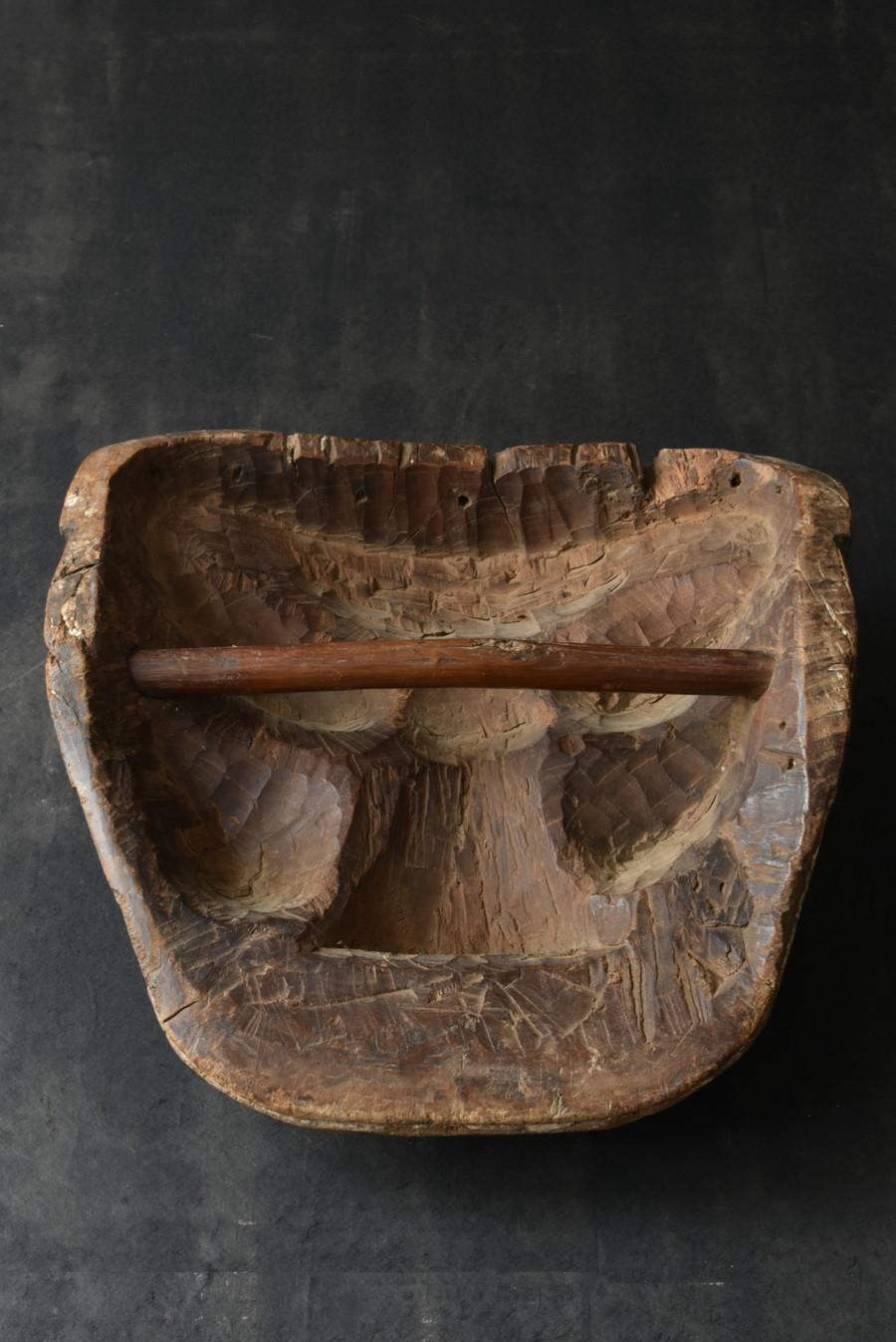 Grand masque en bois ancien chinois ou coréen/années 1800/masque de festival/masque de diadème Bon état - En vente à Sammu-shi, Chiba