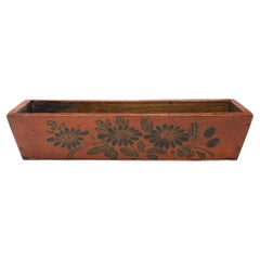 Chinese Orange Chrysanthemum Folk Tray, c. 1940s