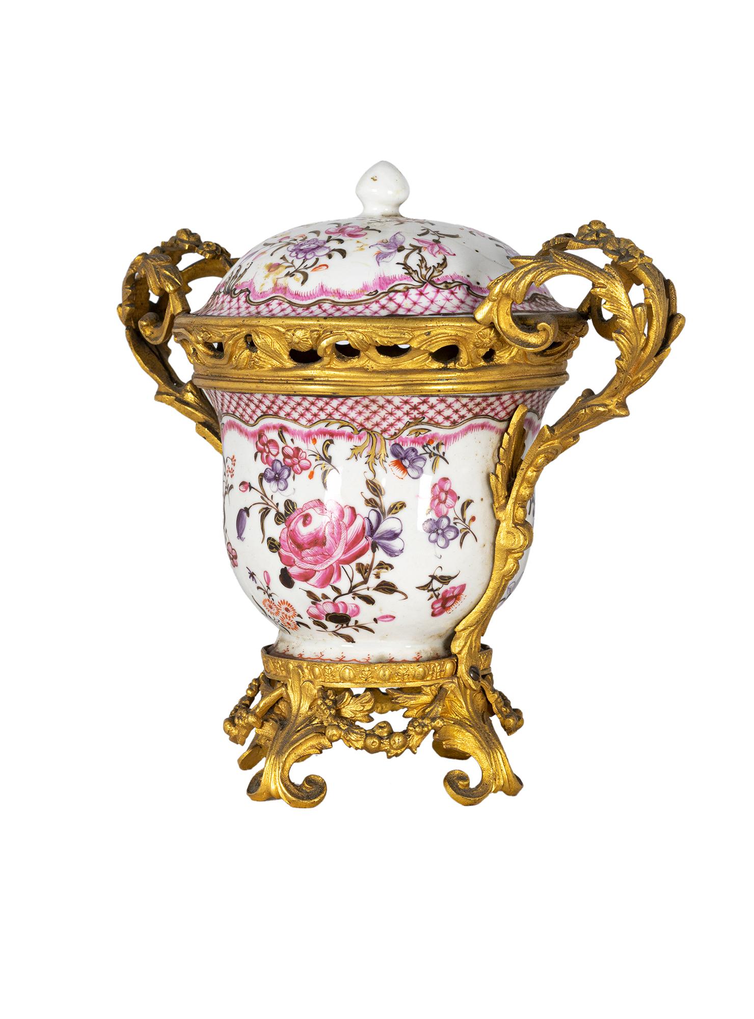 Louis XV Chinese & Ormolu Bronze Mounted Terrine, 18th Century For Sale