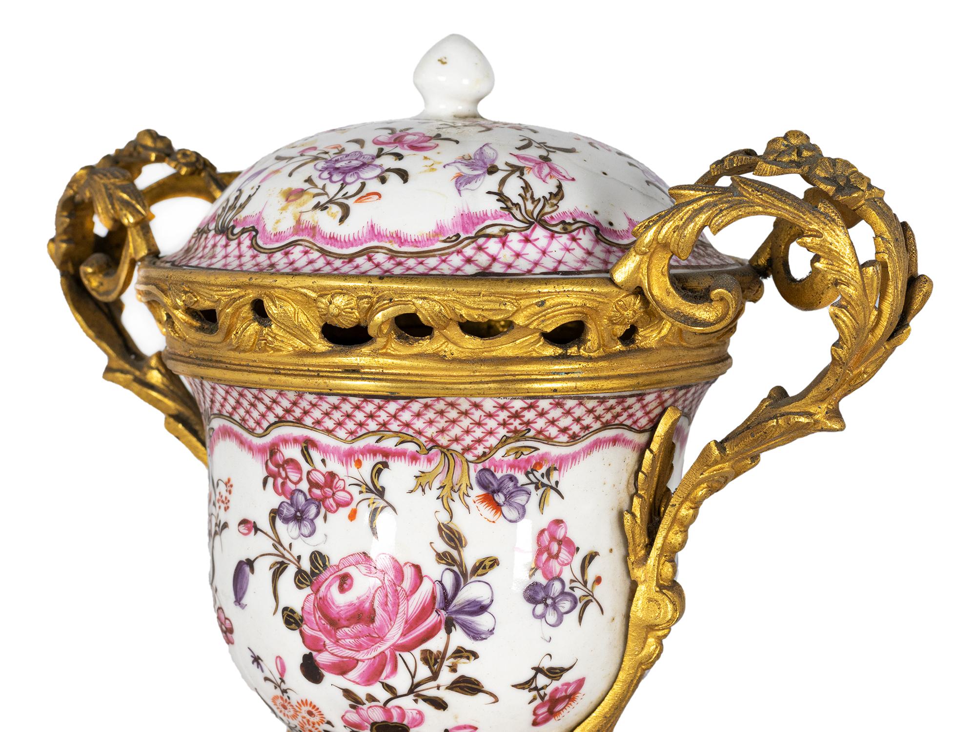 French Chinese & Ormolu Bronze Mounted Terrine, 18th Century For Sale