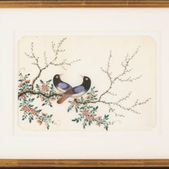 Chinese ornithological painting on rice paper, c. 1830