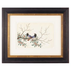Chinesisches ornithologisches Gemälde auf Reispapier, um 1830