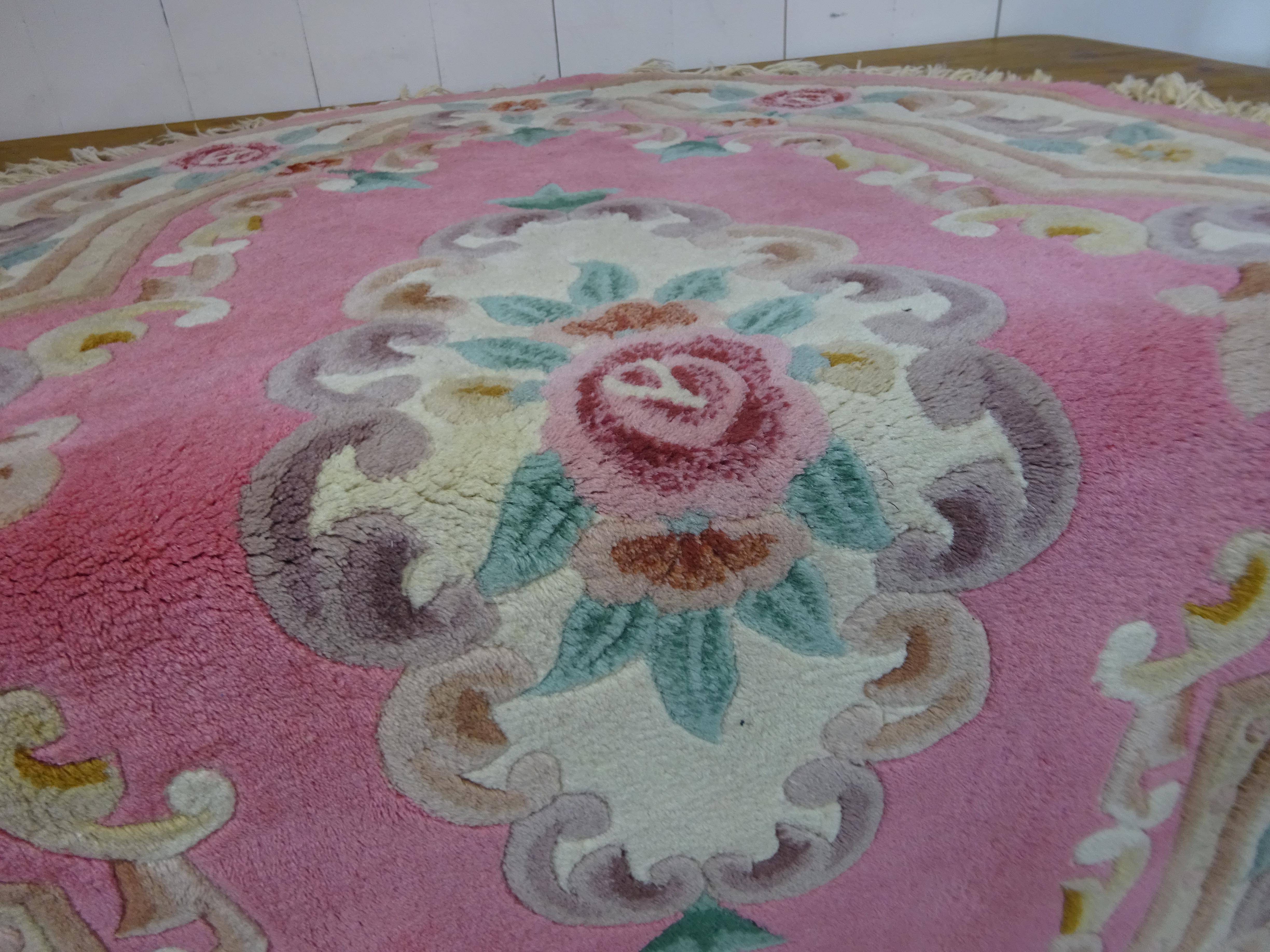 Chinese Oval Wool Rug For Sale 1