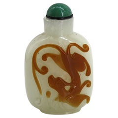 Bouteille à priser de Masterly en verre de Pékin superposé chinois