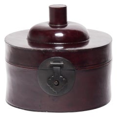 Chinese Oxblood Double Hat Box, circa 1850