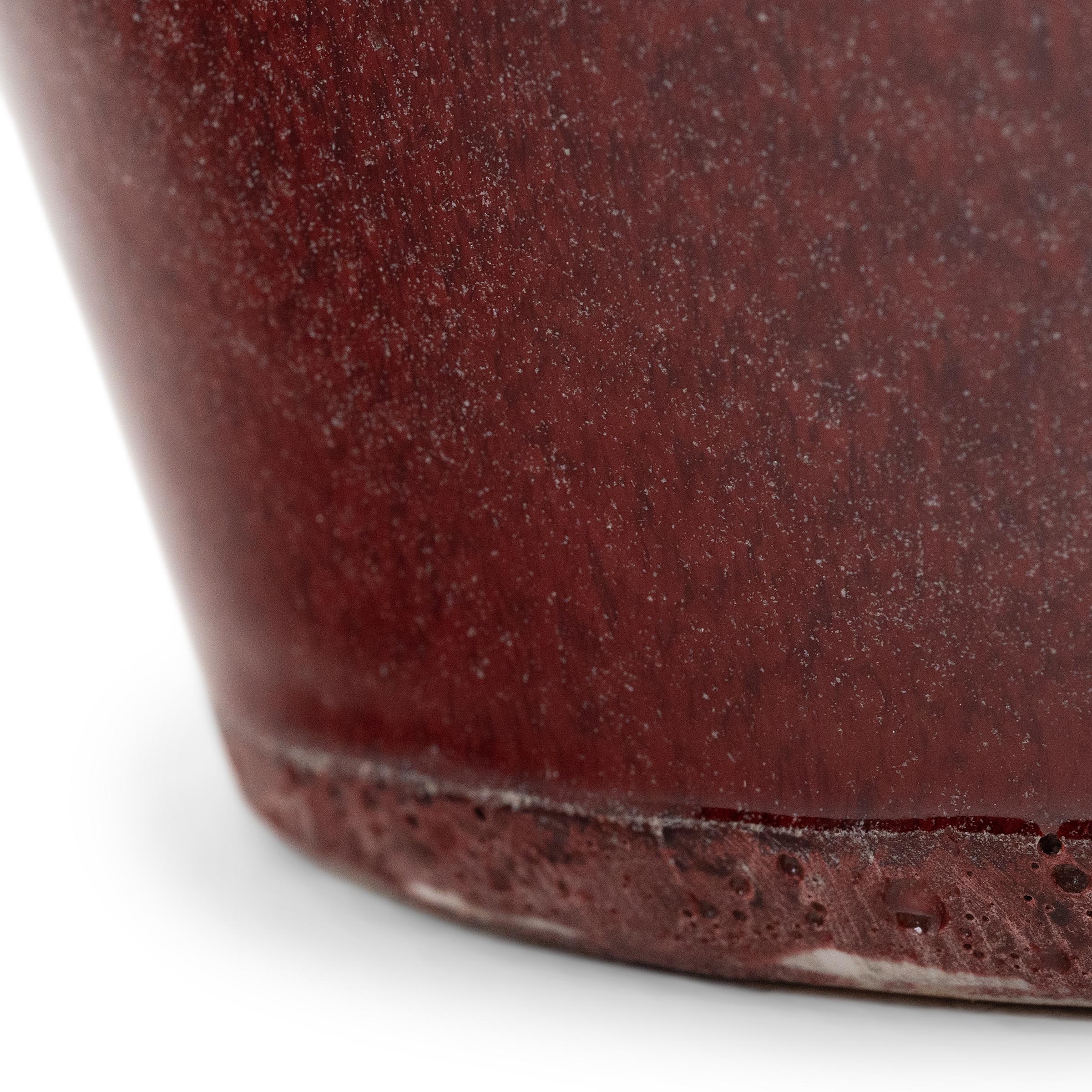 Glazed Chinese Oxblood Ginger Jar For Sale