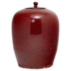 Vintage Chinese Oxblood Ginger Jar