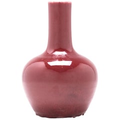 Chinese Oxblood Gooseneck Vase