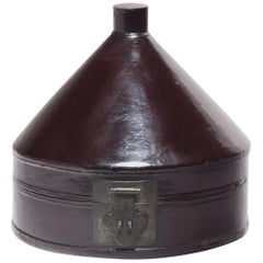 Chinese Oxblood Lacquer Summer Hat Box, circa 1850