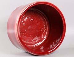 Chinese oxblood porcelain brush pot, 19th c.