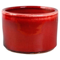 Chinese oxblood porcelain brush pot, 19th c.