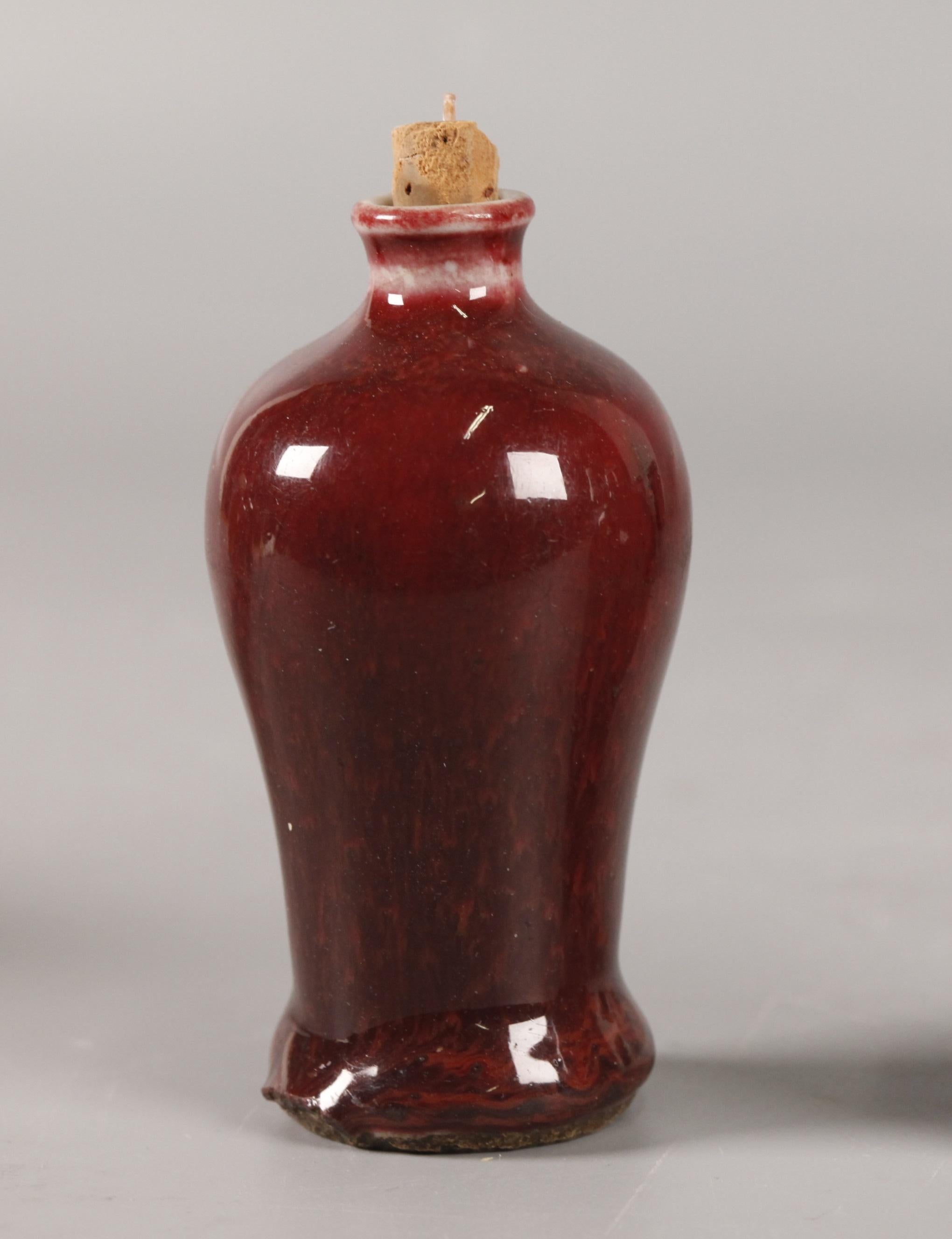 18th Century Chinese oxblood porcelain snuff bottle, 18th c. For Sale