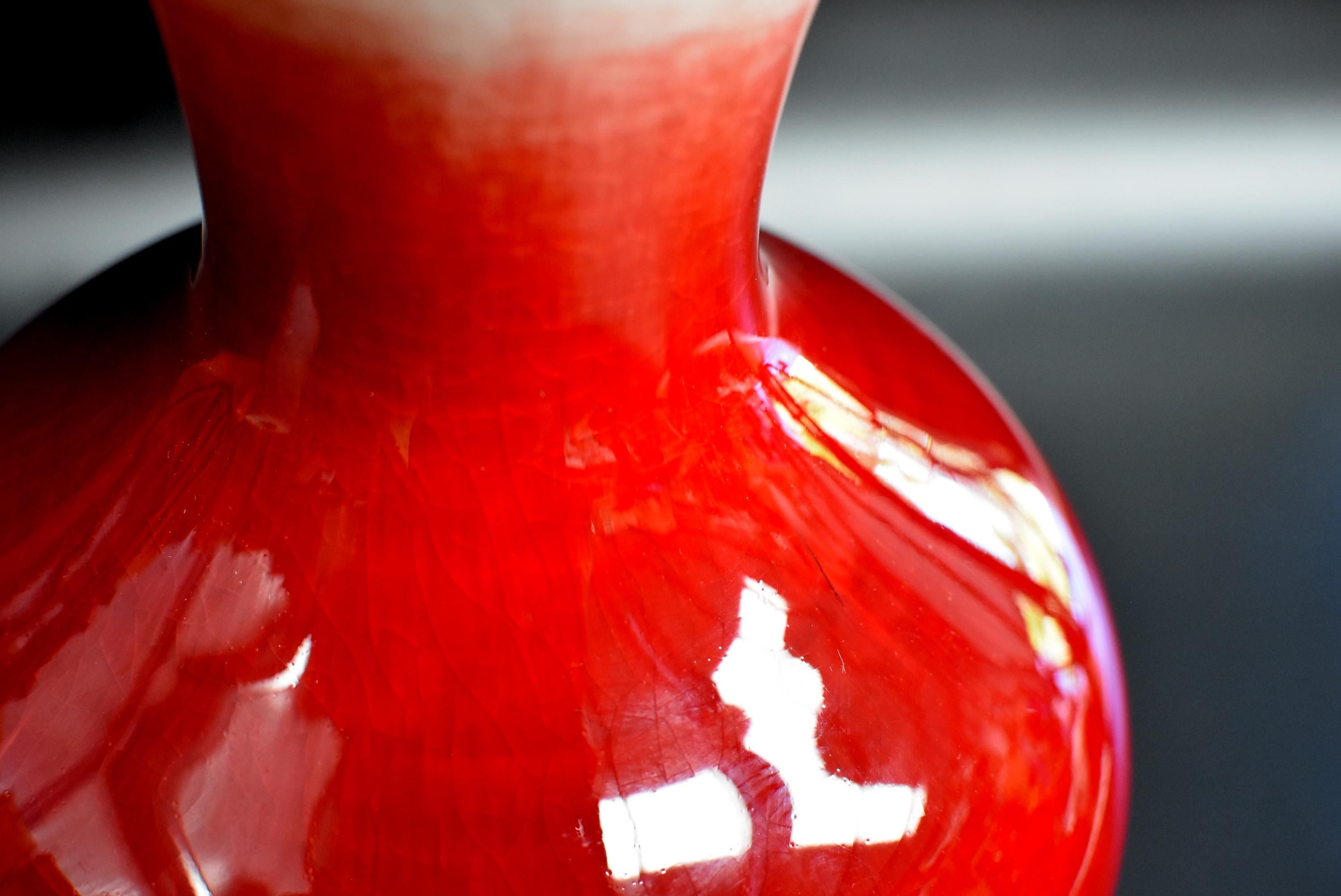 Chinese Oxblood Red Porcelain Vase, Sang De Boeuf 11