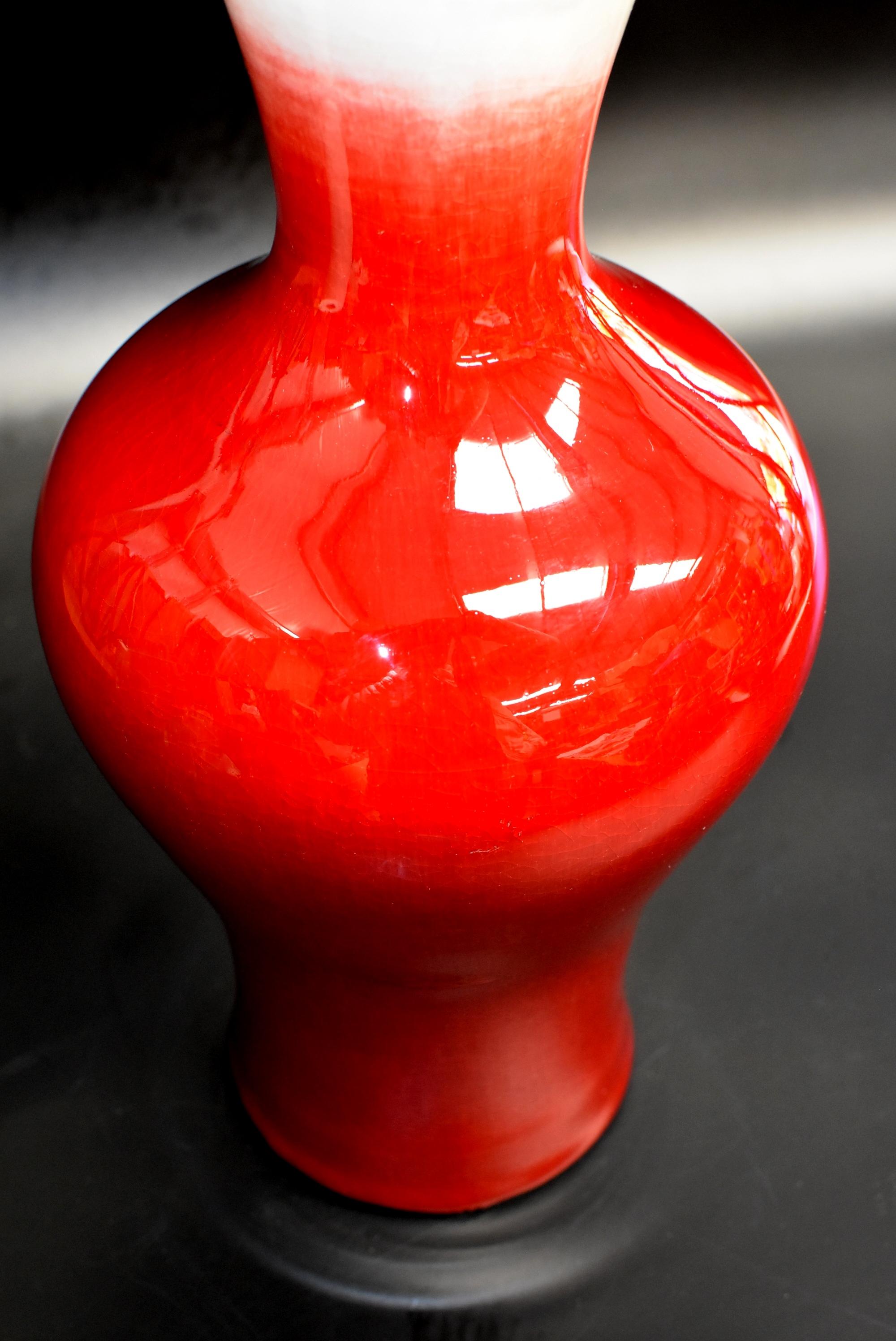 Chinese Oxblood Red Porcelain Vase, Sang De Boeuf 12