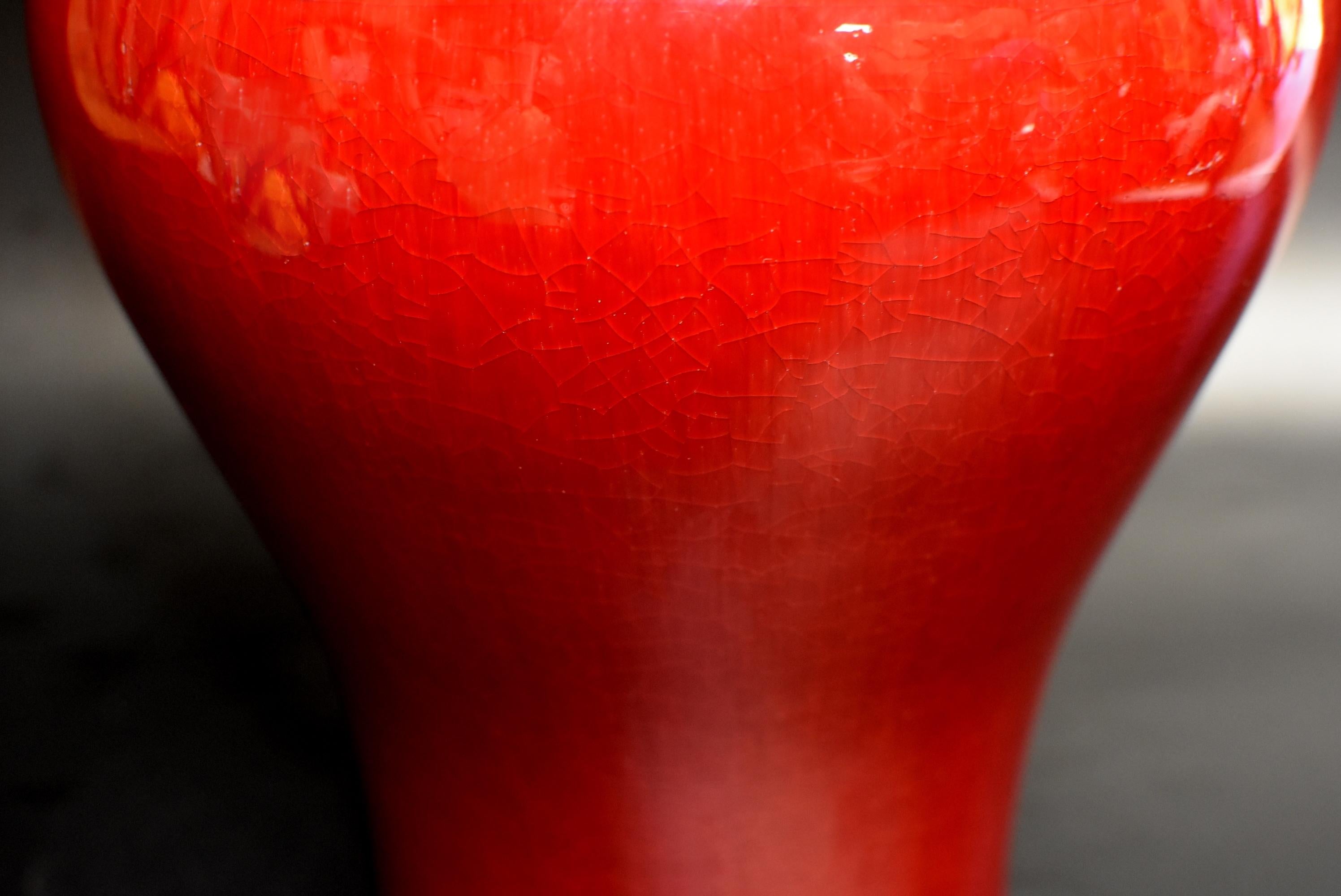 Chinese Oxblood Red Porcelain Vase, Sang De Boeuf 4