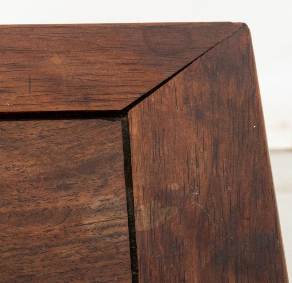 Chinese Padauk Mother-of-Pearl Inlaid Side Table For Sale 1