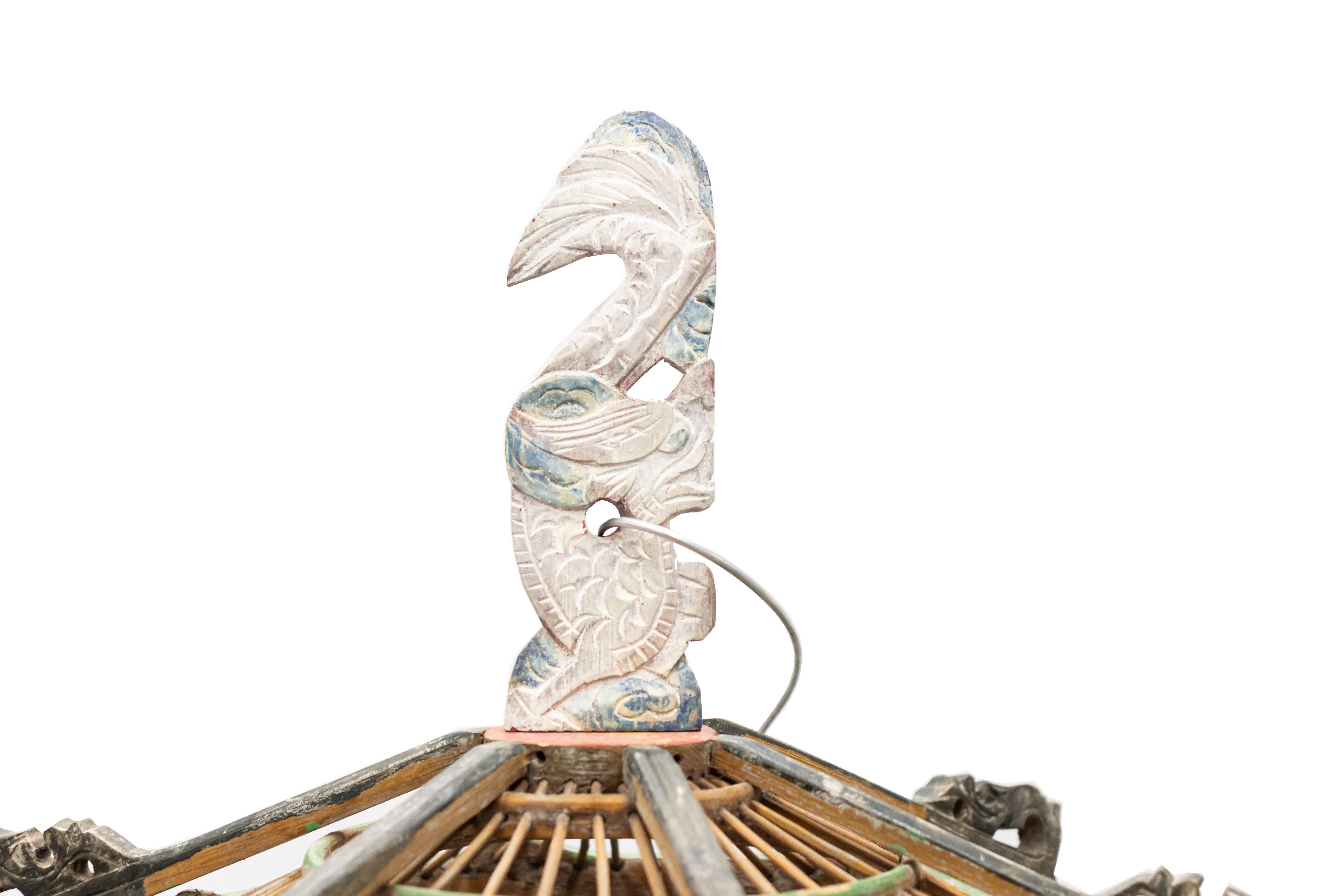Chinese Pagoda Bamboo Birdcage 1