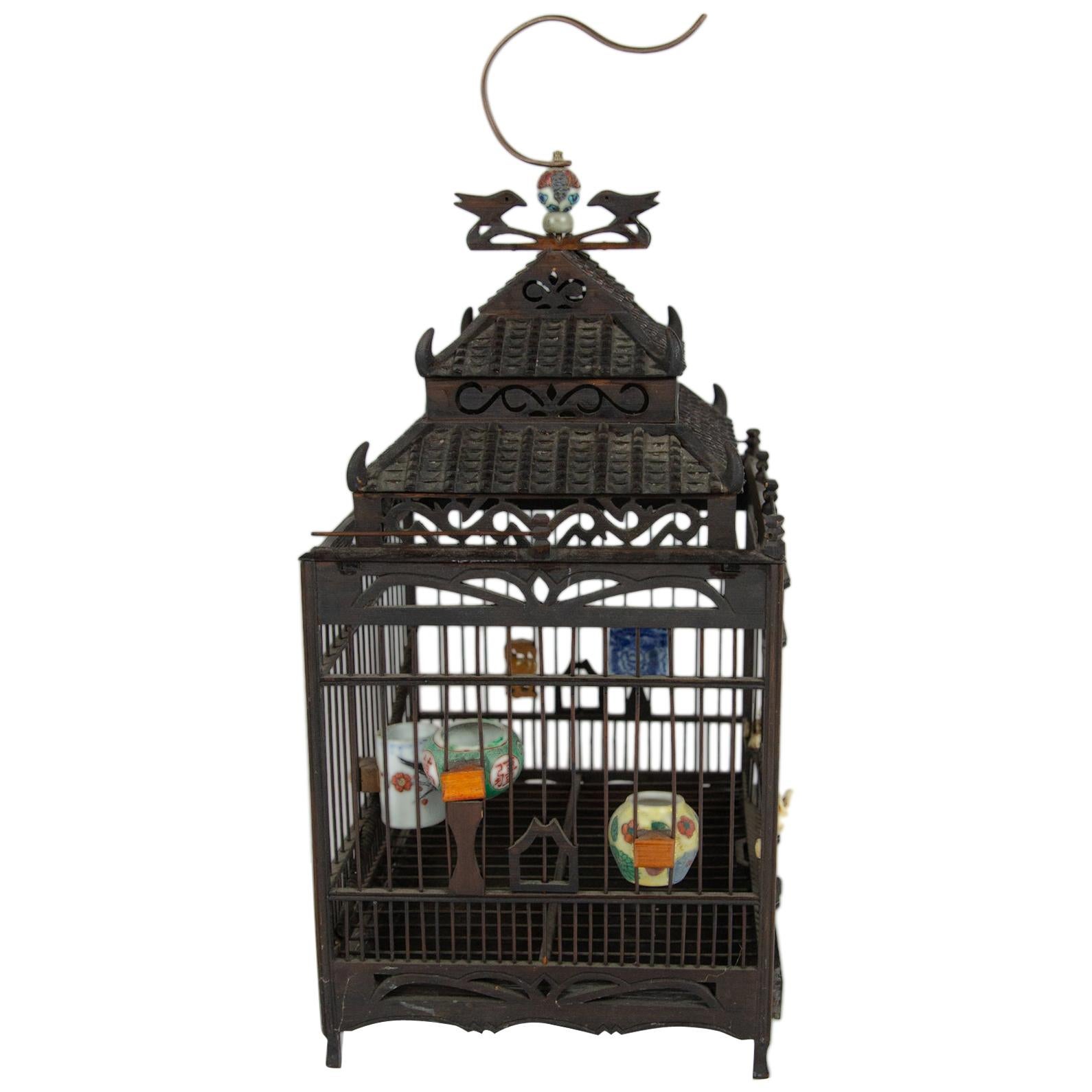 Chinese Pagoda Form Birdcage