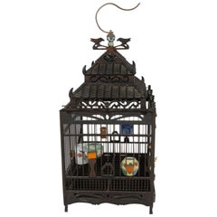 Antique Chinese Pagoda Form Birdcage