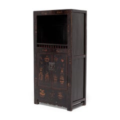 Chinese Painted Book Cabinet, c. 1850