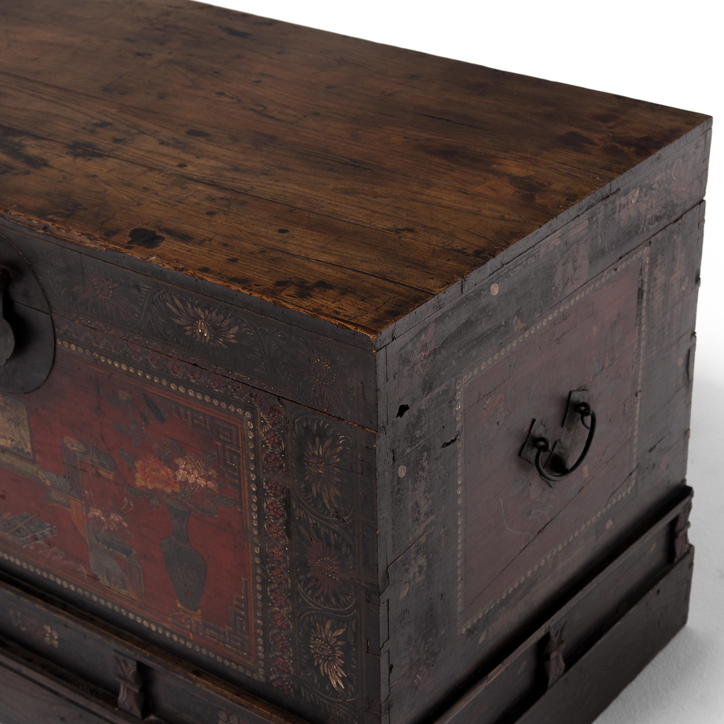 Chinese Painted Book Chest, c. 1850 1