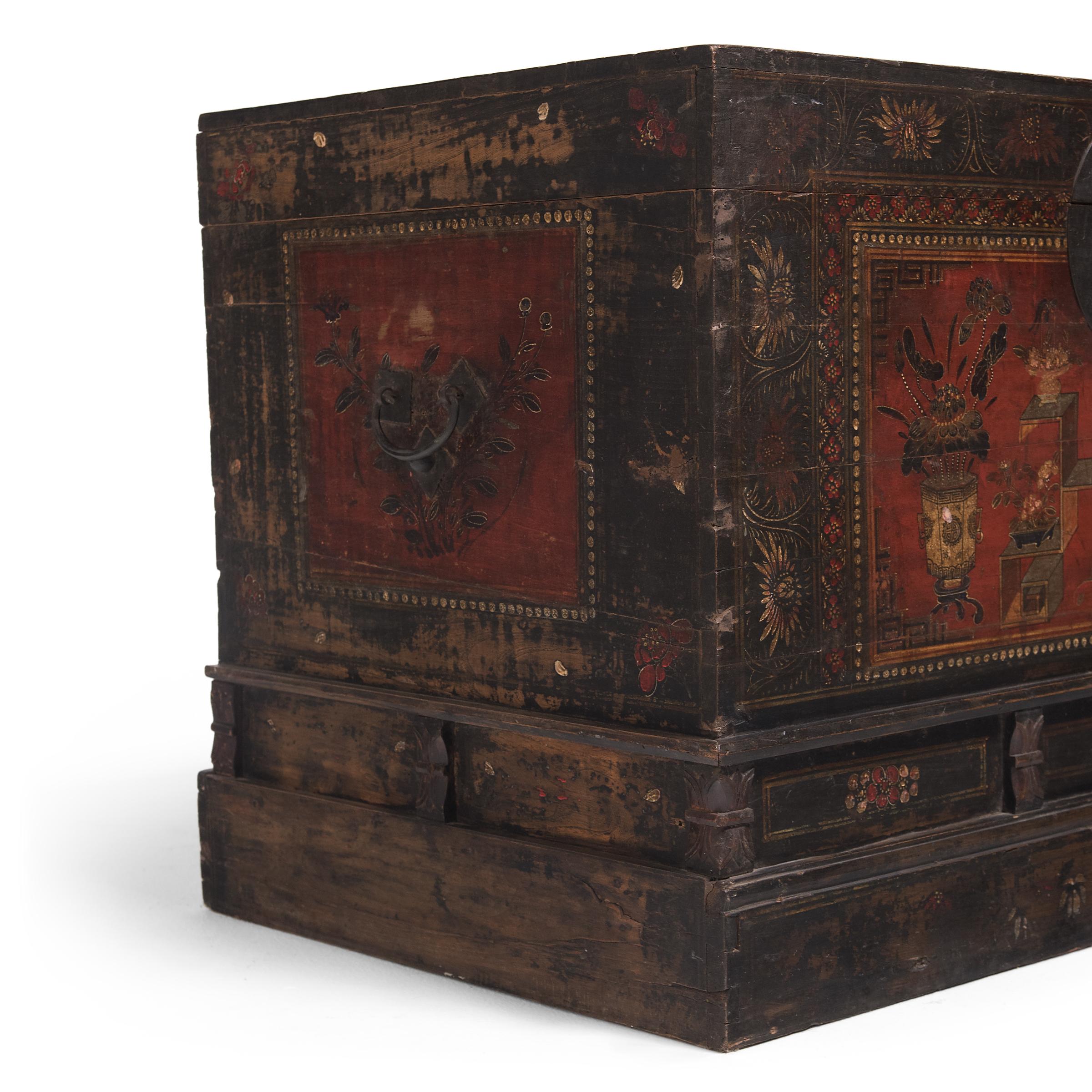 Chinese Painted Book Chest, c. 1850 2