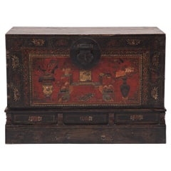 Chinese Painted Book Chest, c. 1850