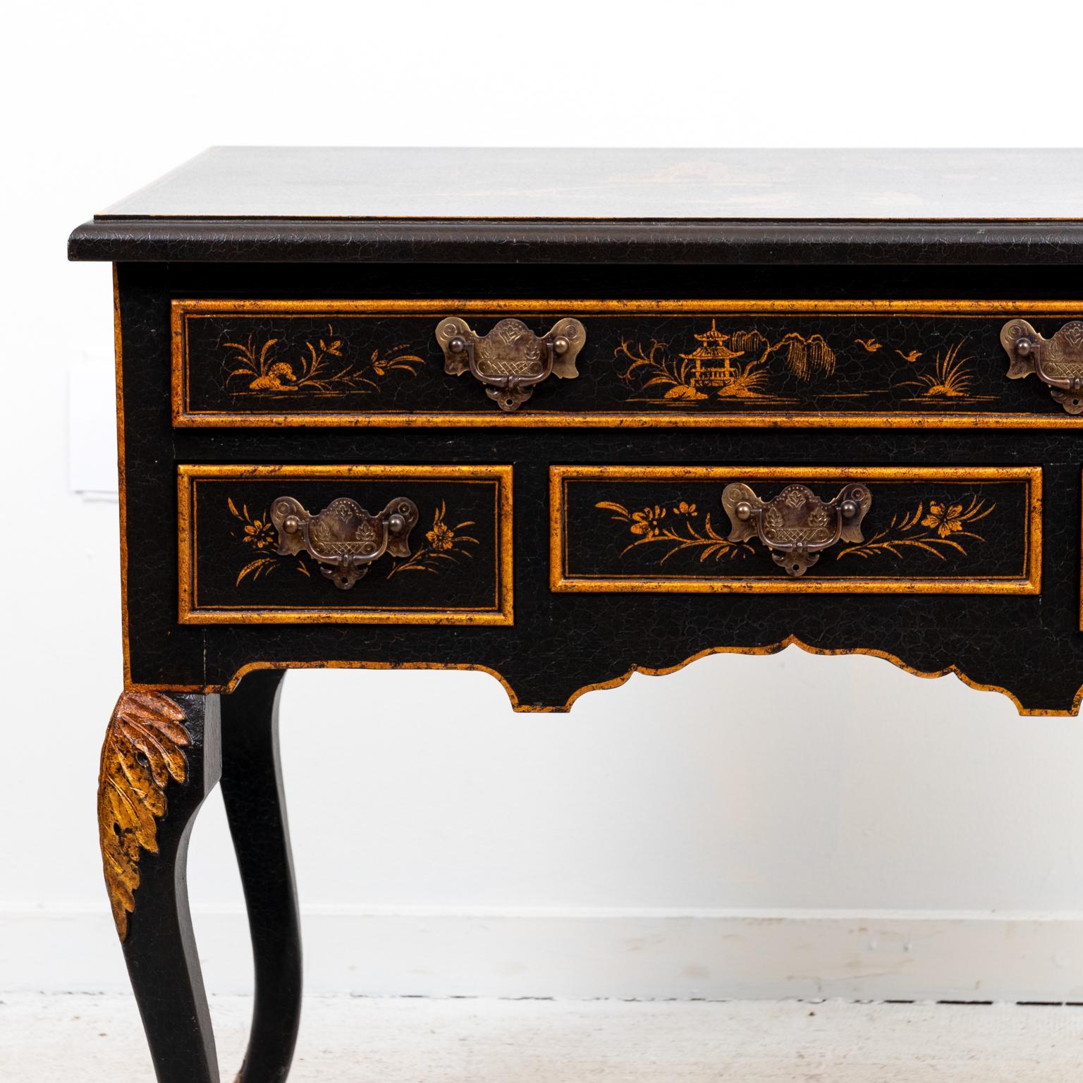 Chinese Painted Chinoiserie Style Side Board In Good Condition In Stamford, CT