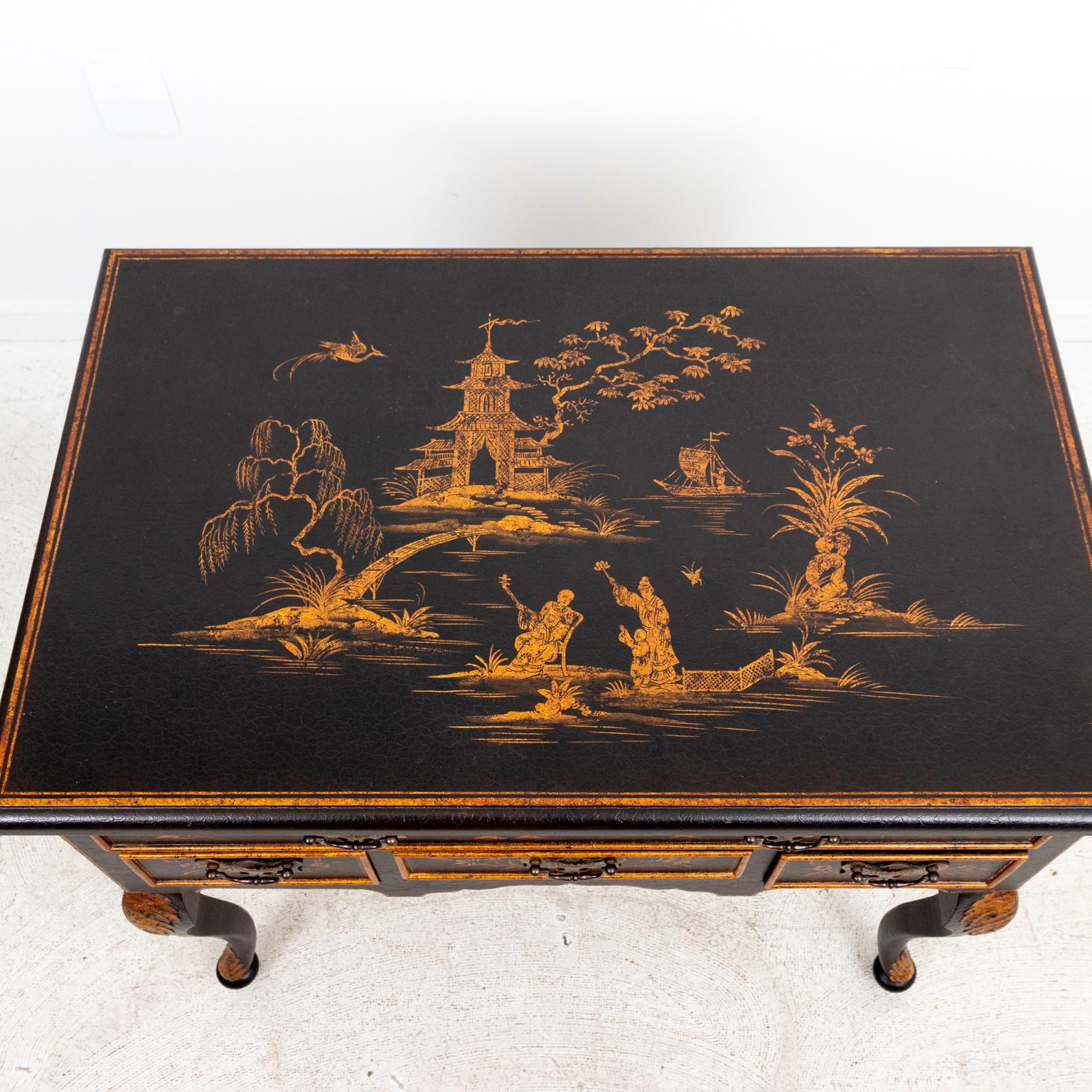 20th Century Chinese Painted Chinoiserie Style Side Board