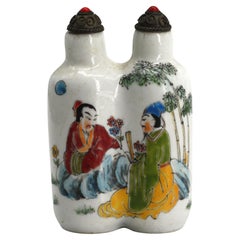 Chinese Painted Double-Form Porcelain Snuff Bottle