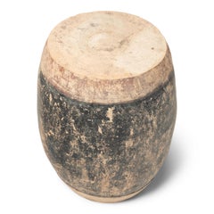 Chinese Painted Earthenware Drum Stool, c. 1900